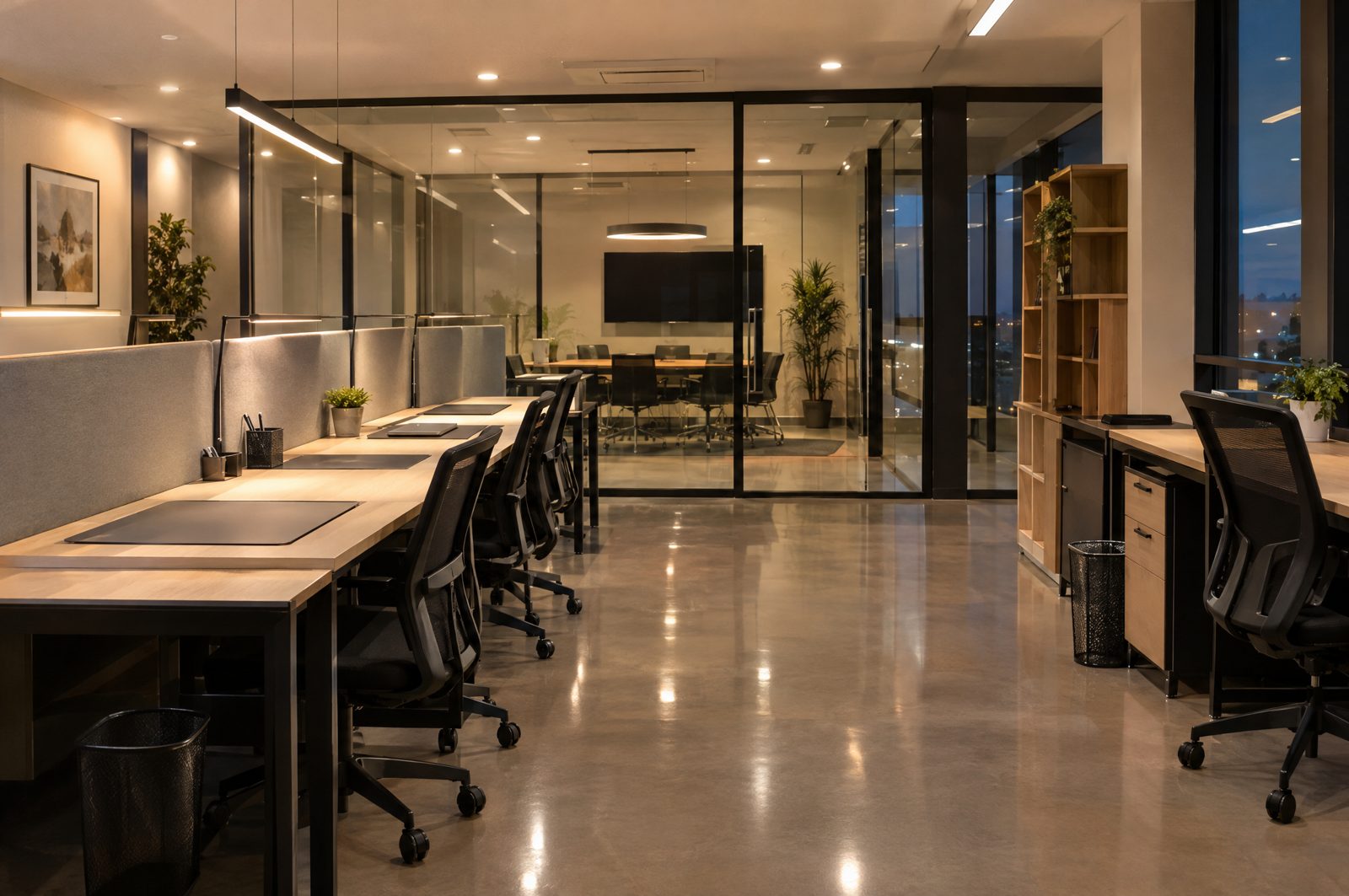 Clean modern office